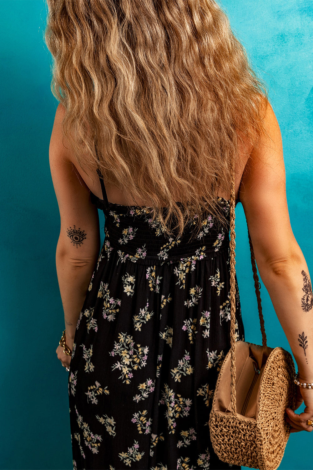 Black Floral Maxi Dress