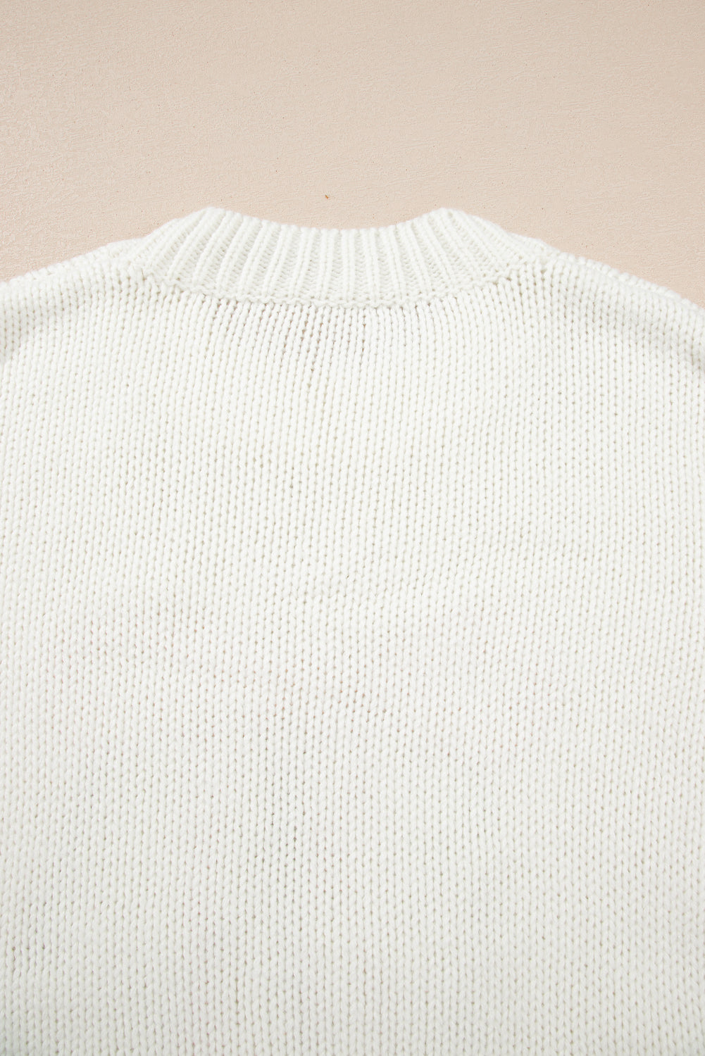 White Embroidered Bow Boots Sweater