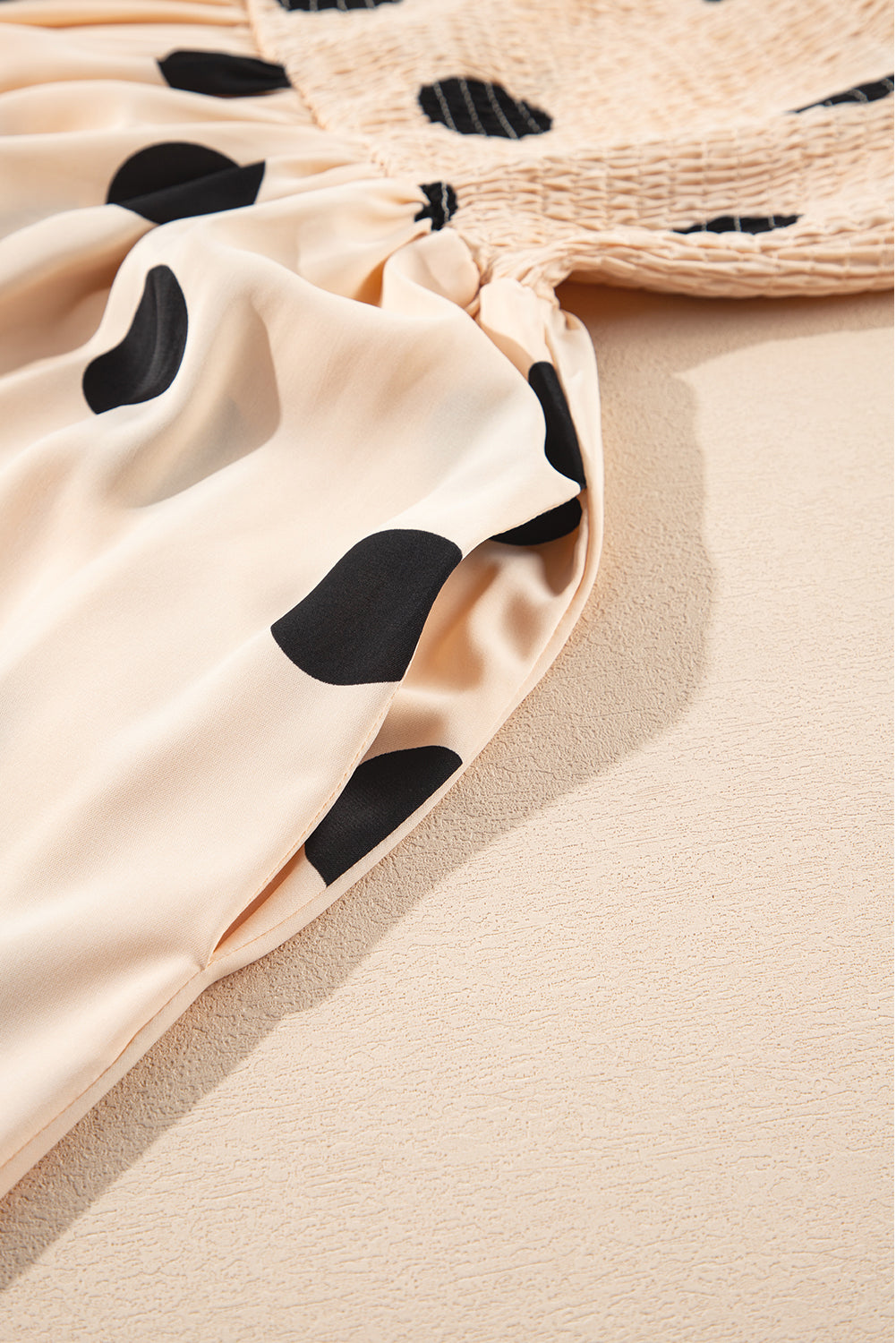 Oatmeal Polka Dot Long Dress