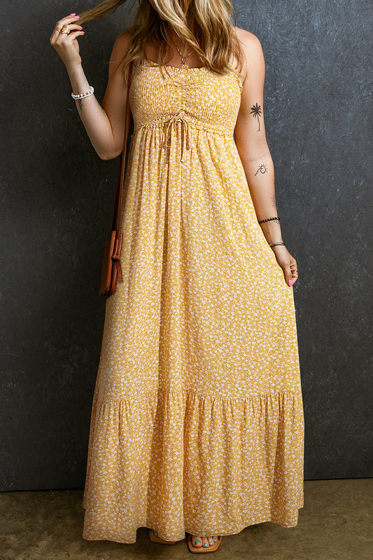 Yellow Frilly Maxi Dress