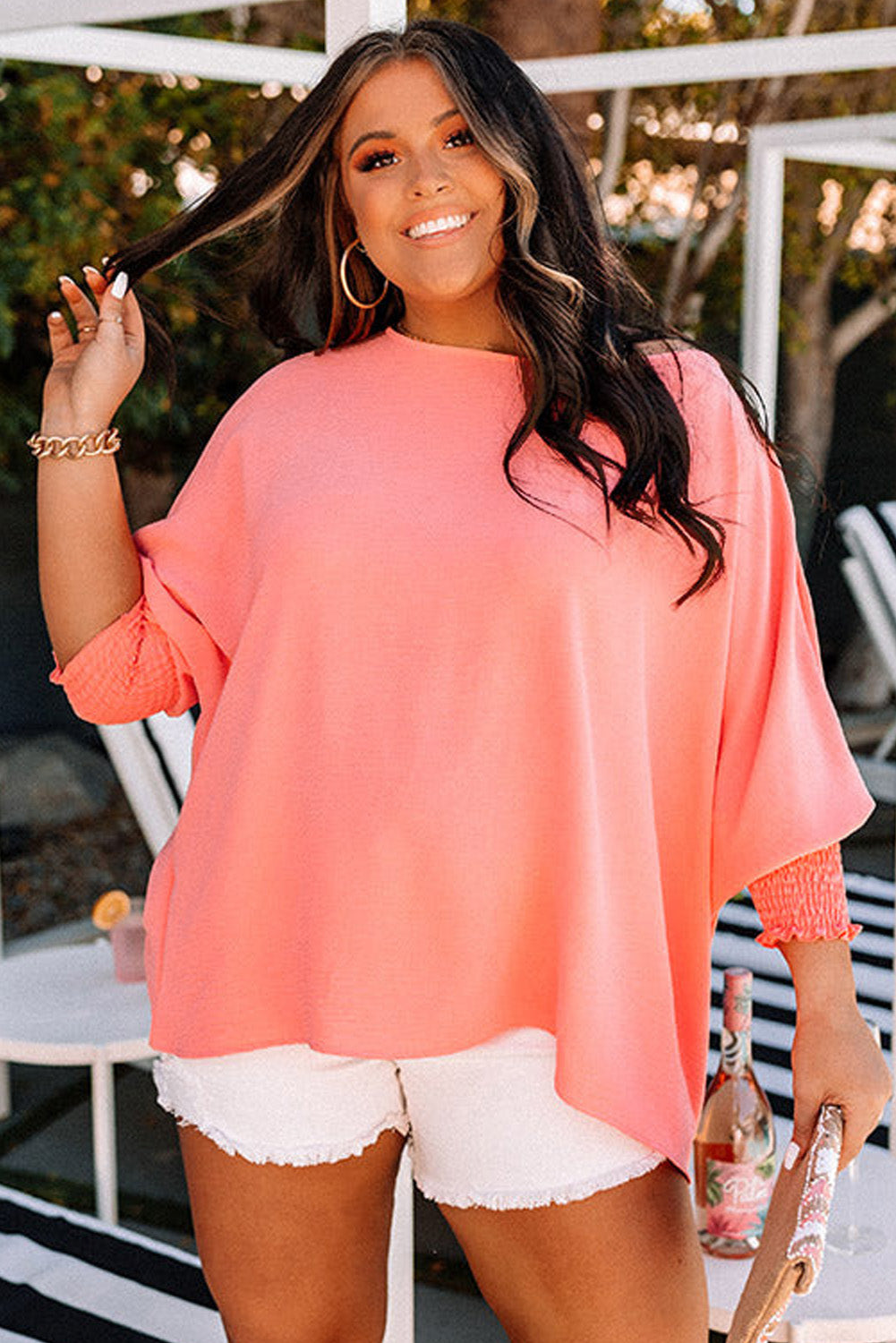 Blossom Shirred Textured Blouse