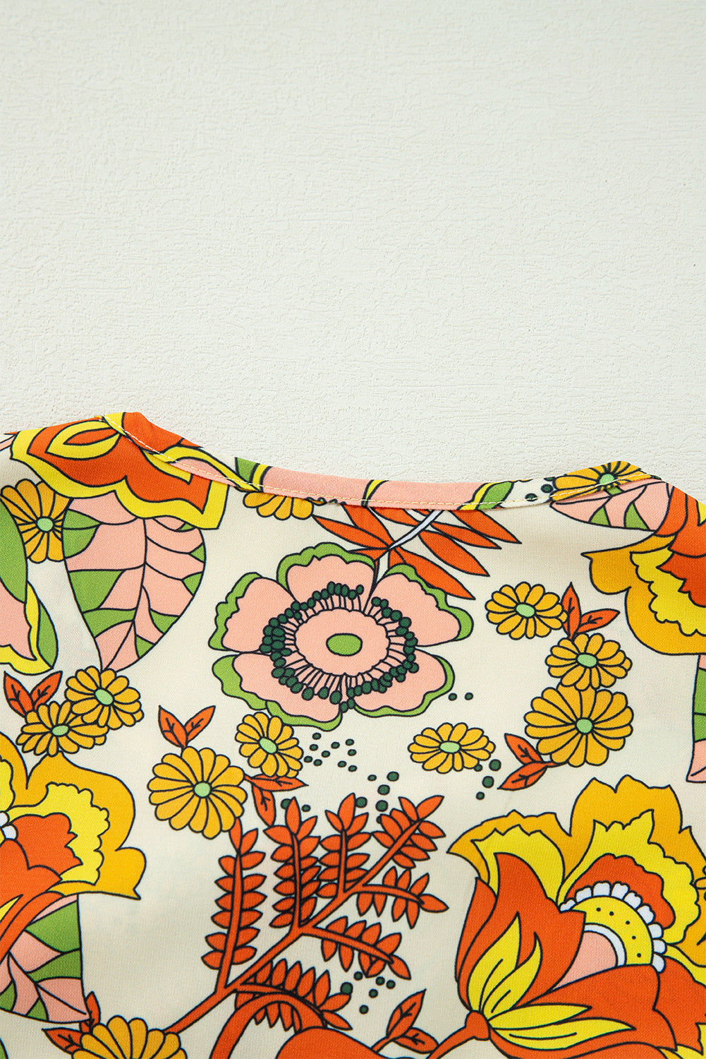 Yellow Cream Floral Mini Dress