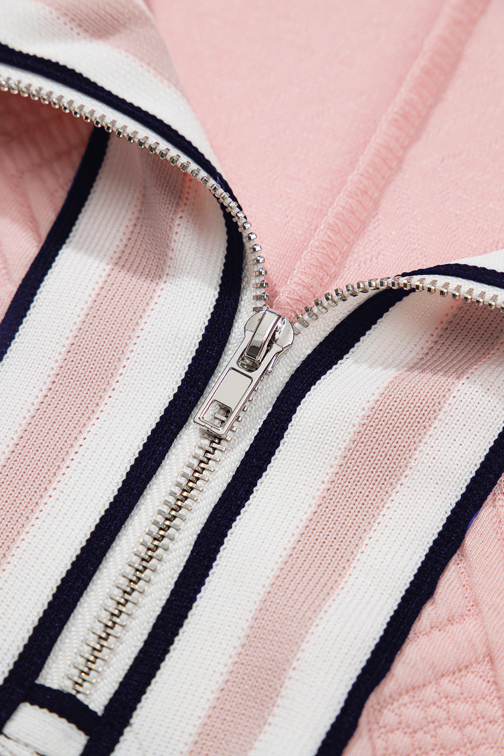 Light Pink Striped Collar Blouse