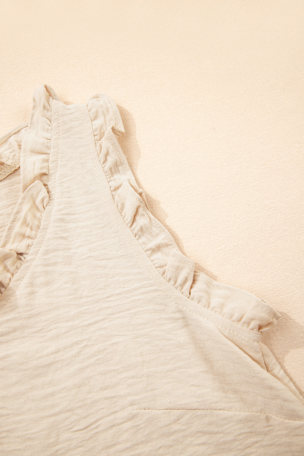 Parchment V Neck Sleeveless Top