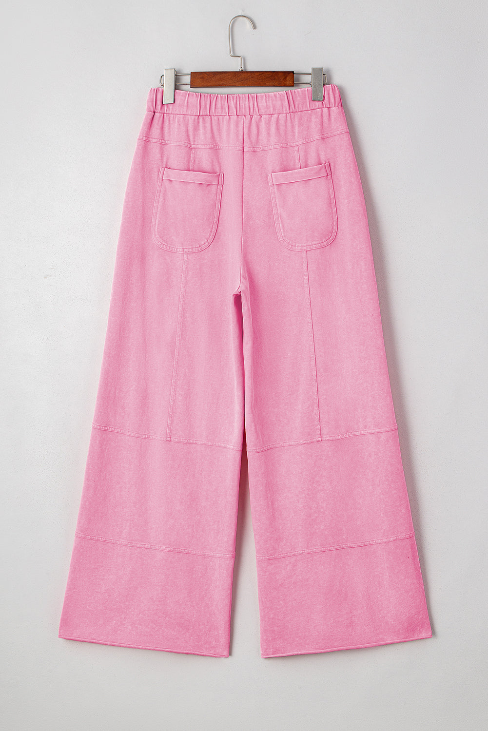 Pink Mineral Wash Wide Leg Cargo Pants