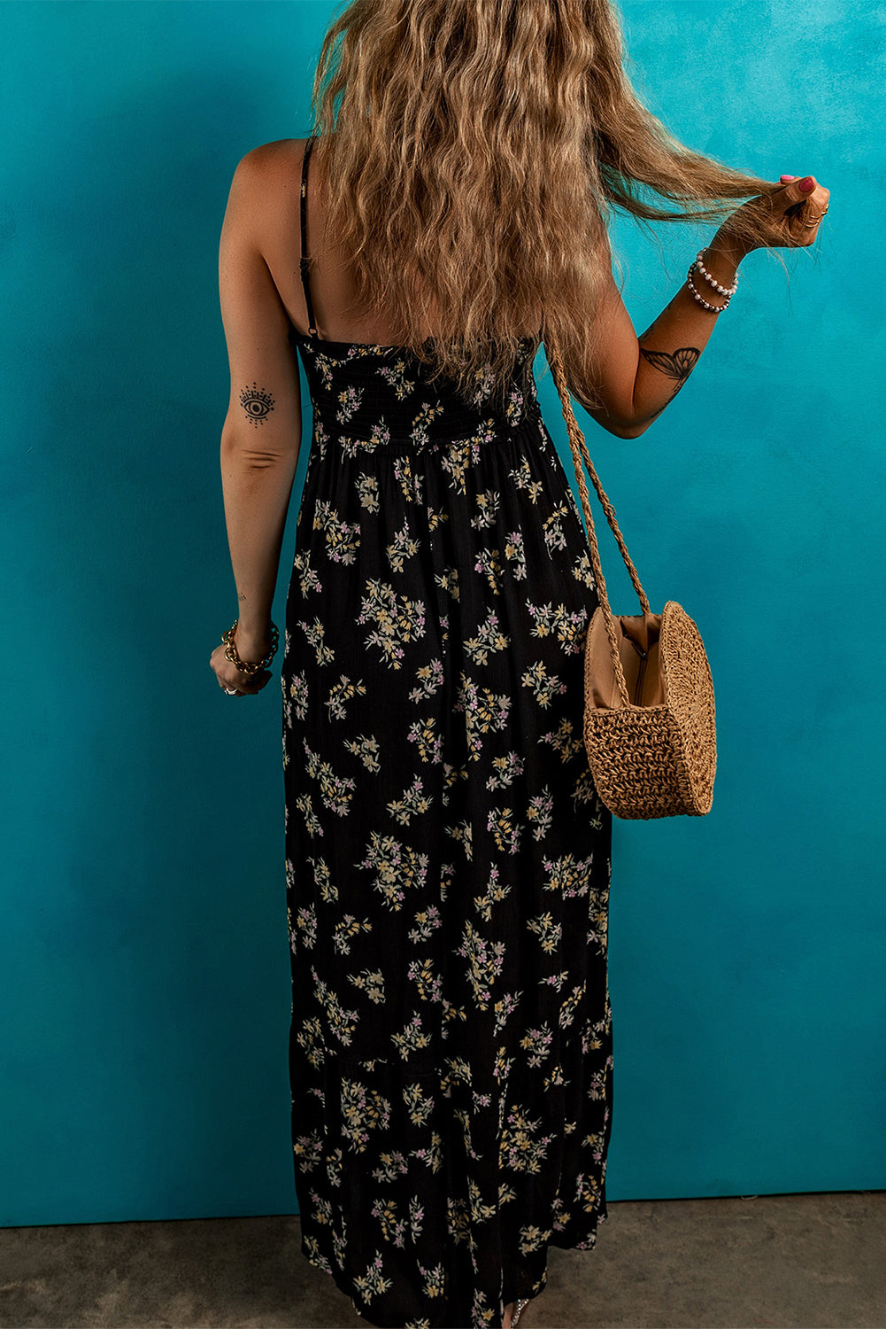 Black Floral Maxi Dress