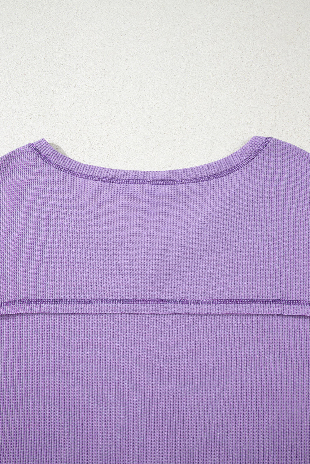 Purple V Neck Textured Top