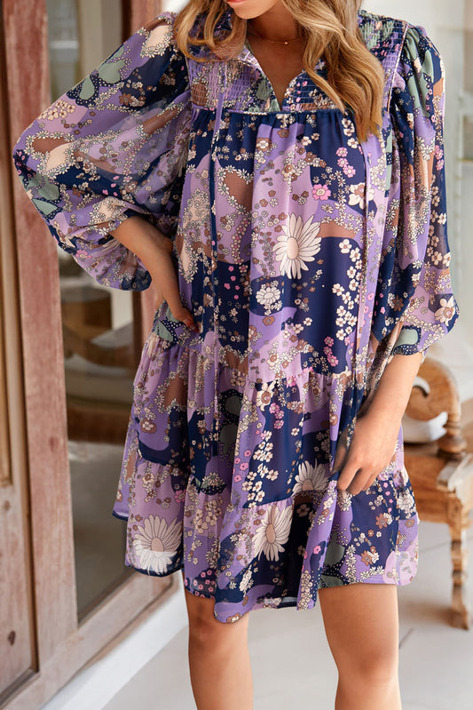 Purple Vintage Daisy Dress