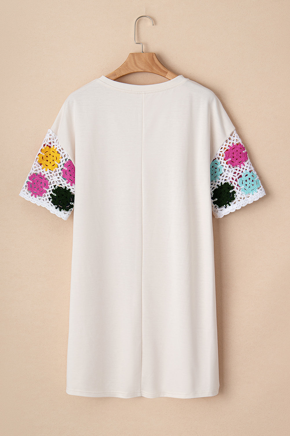 White Floral Crochet Dress