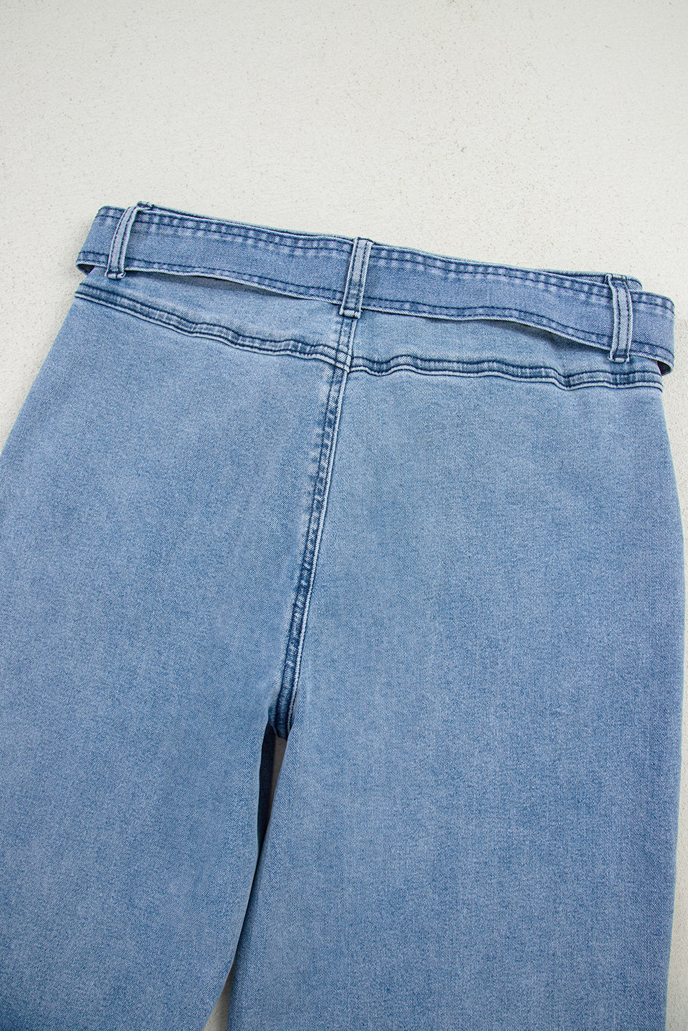 Blue Western Wide Leg Jeans