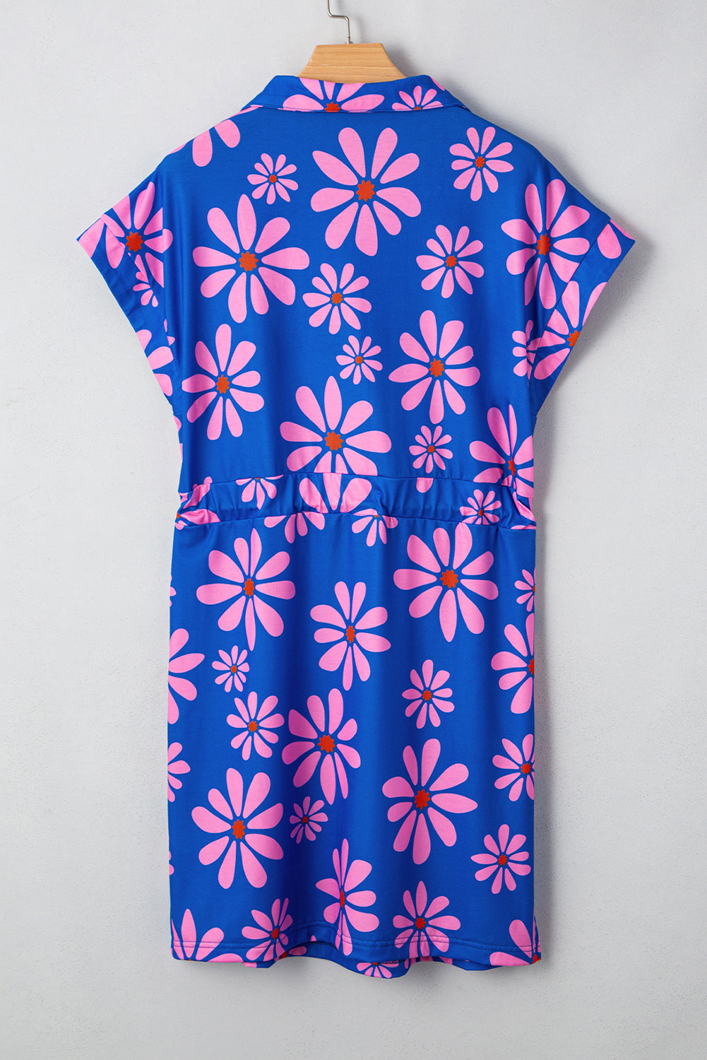 Purple Floral Striped Mini Dress