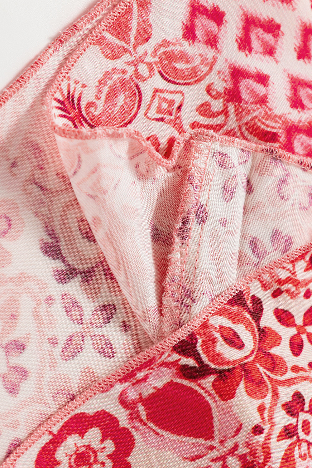 Pink Bohemian Floral Mini Dress