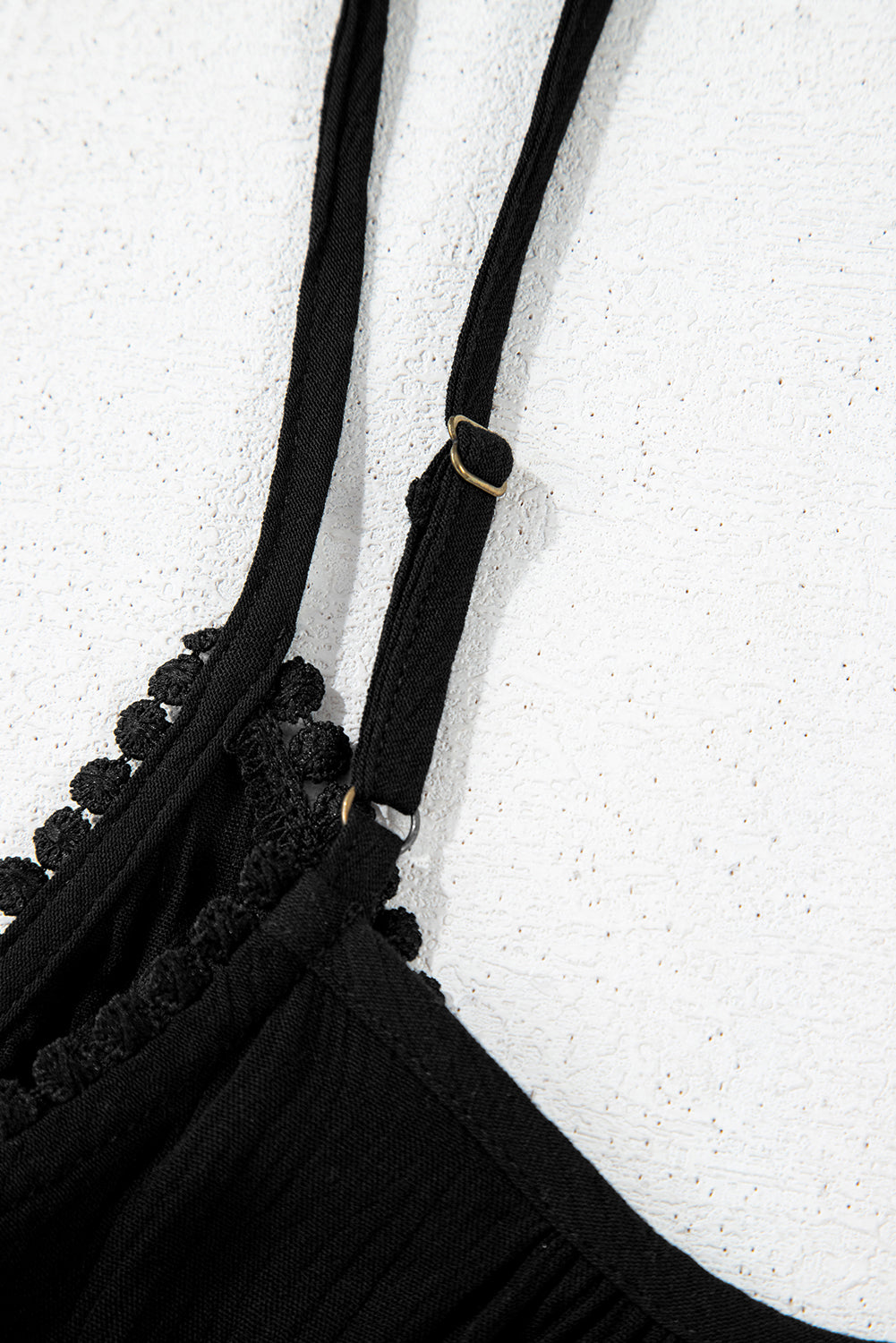 Black Floral Embroidery Top