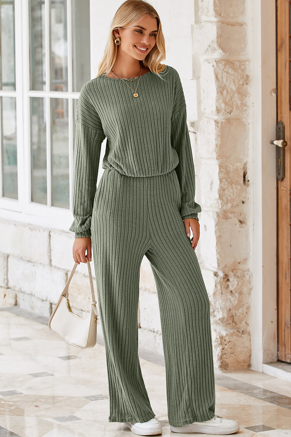 Laurel Green High Waist Jumpsuit