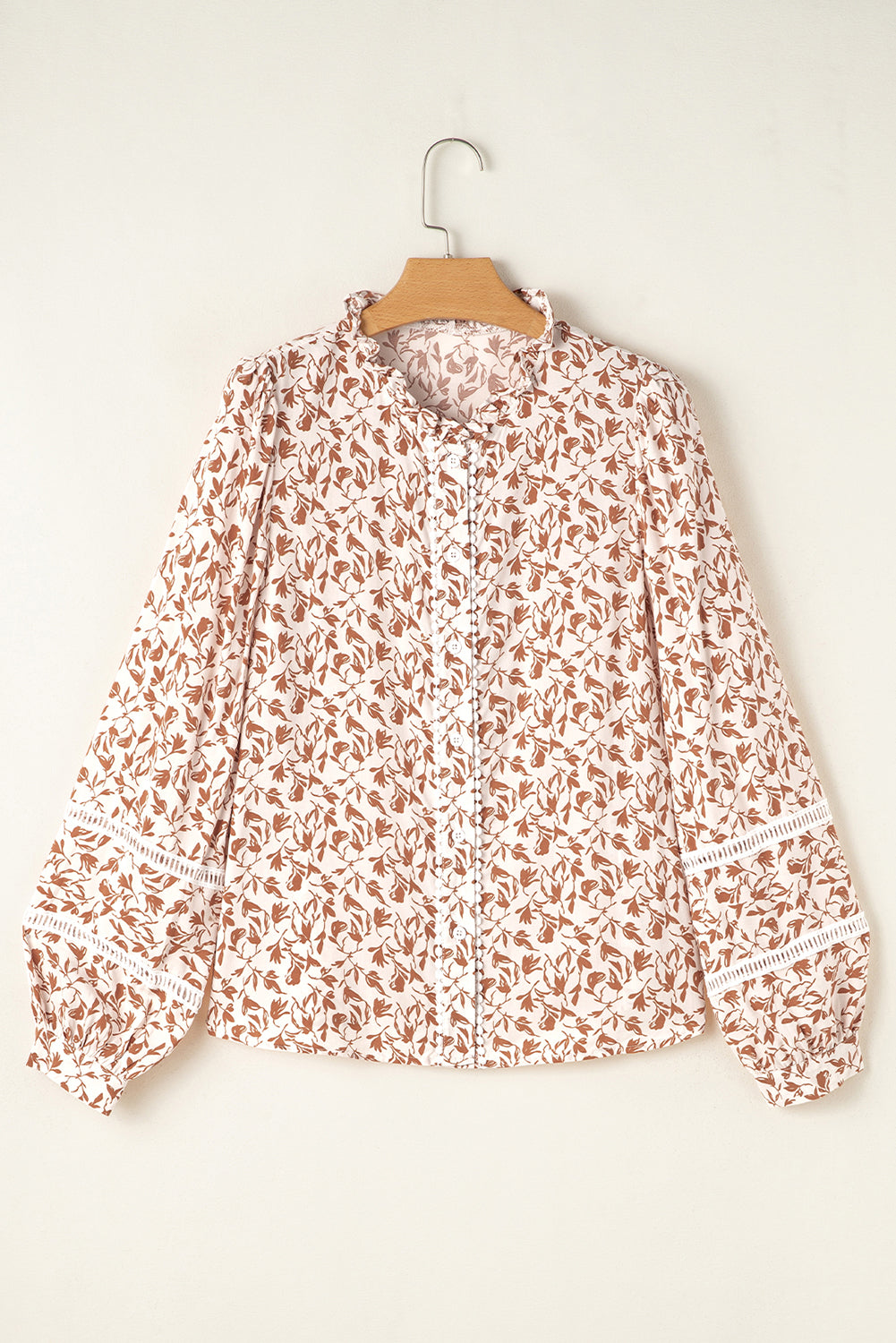 Yellow Printed Lace Shirt