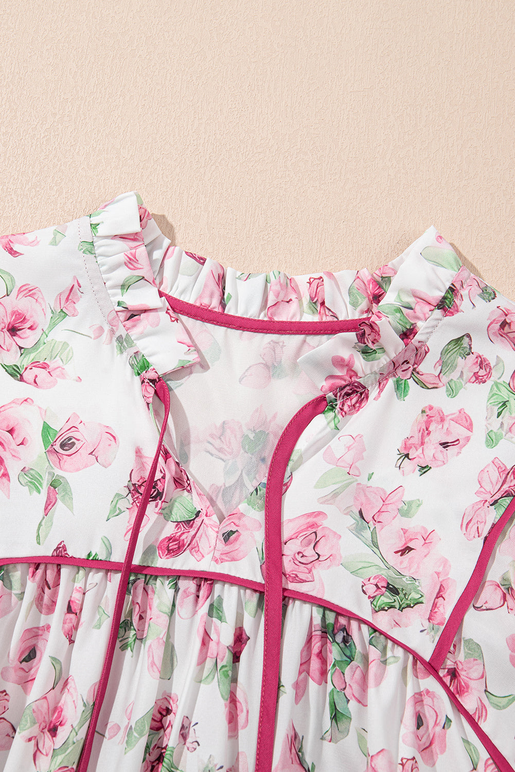 Pink Floral Mini Dress