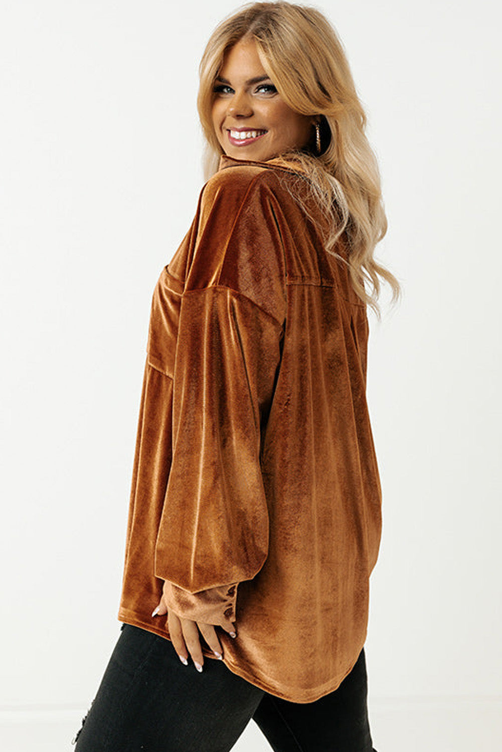 Chestnut Velvet Shirt