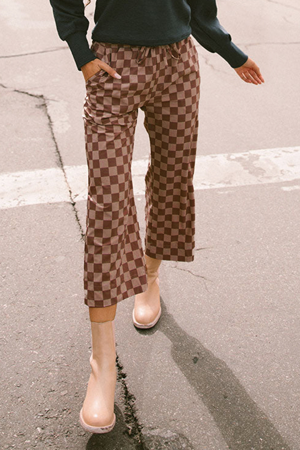 Khaki Checkered Pants