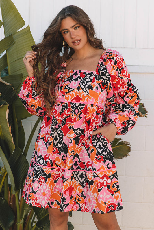 Pink Bohemian Mini Dress