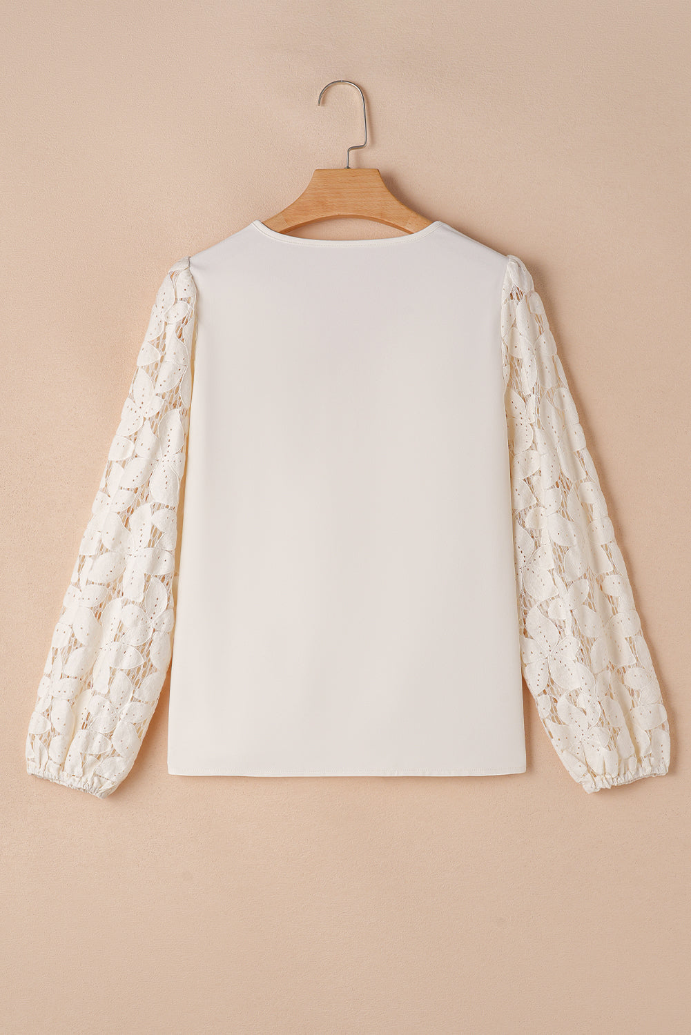 White Scalloped Lace Blouse