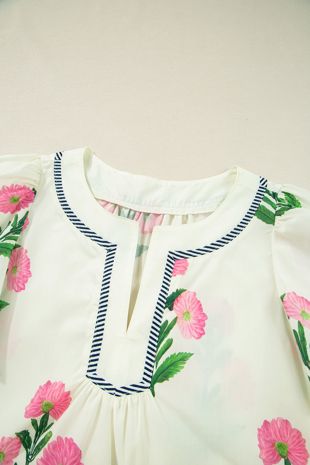 Apricot Floral Mini Dress