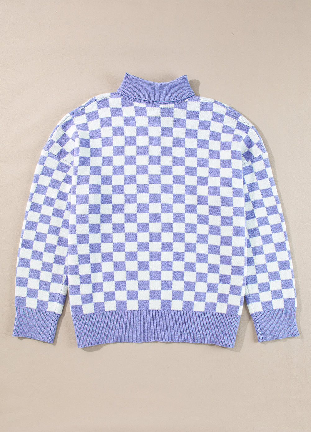 Purple Checkered Sweater