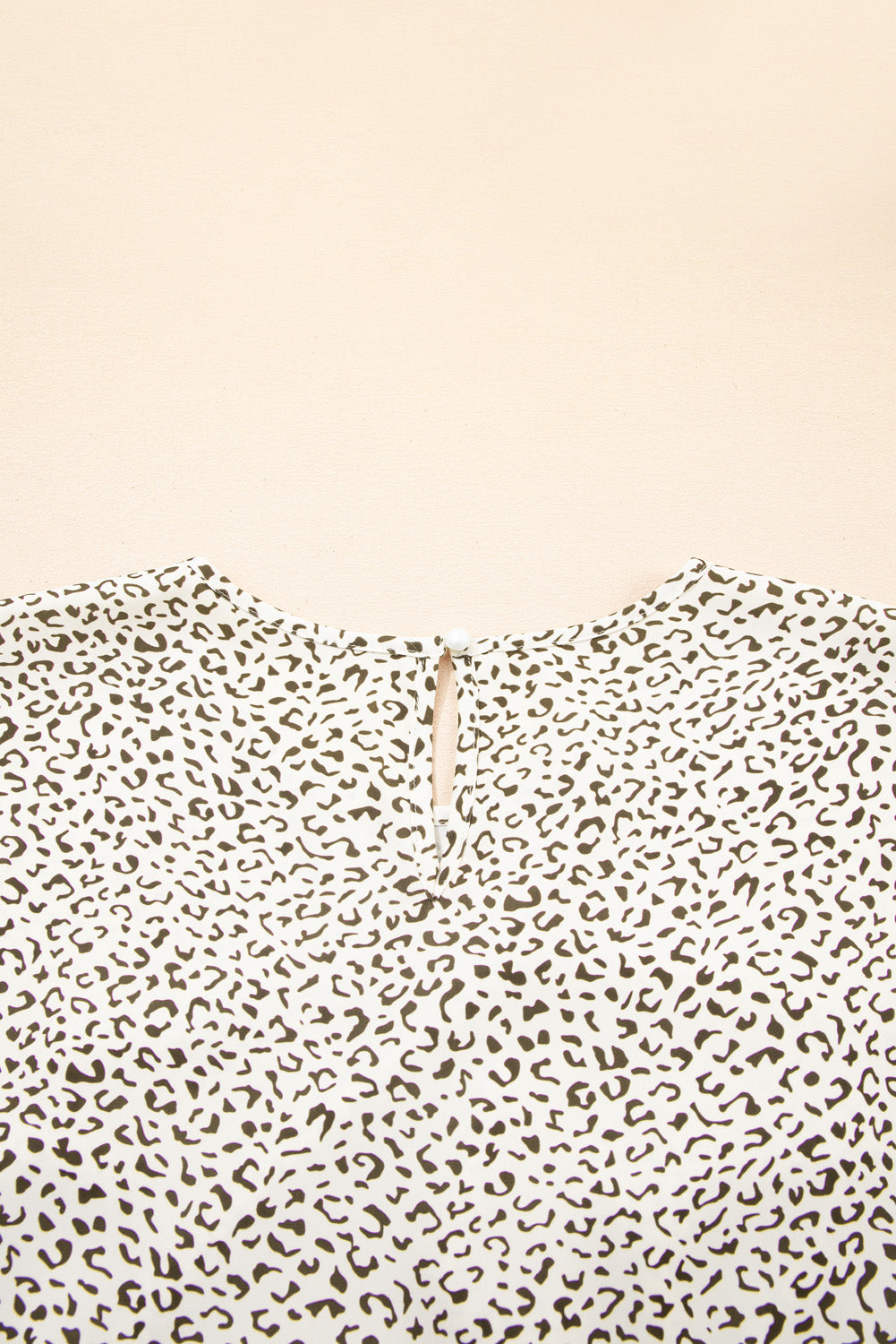 Beige Leopard Print Flared Dress