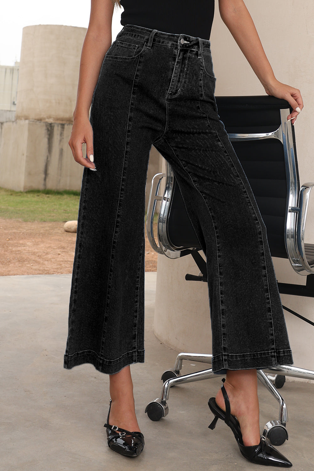 Black Flared Jeans