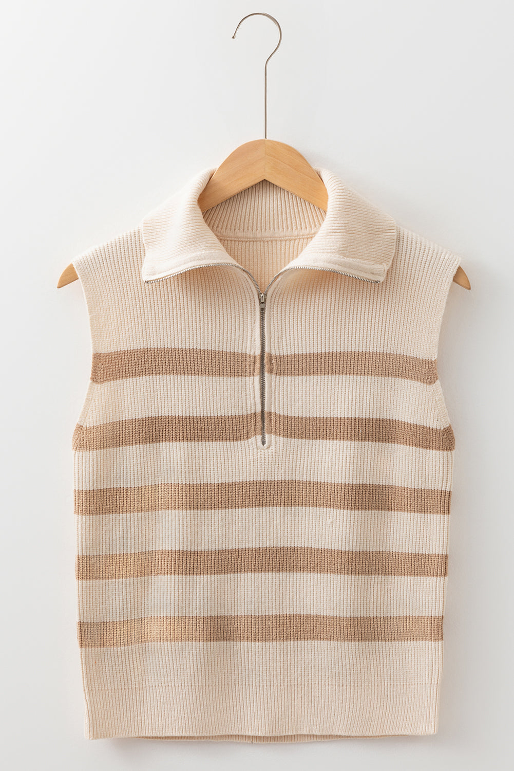 Khaki Stripe Sweater Vest