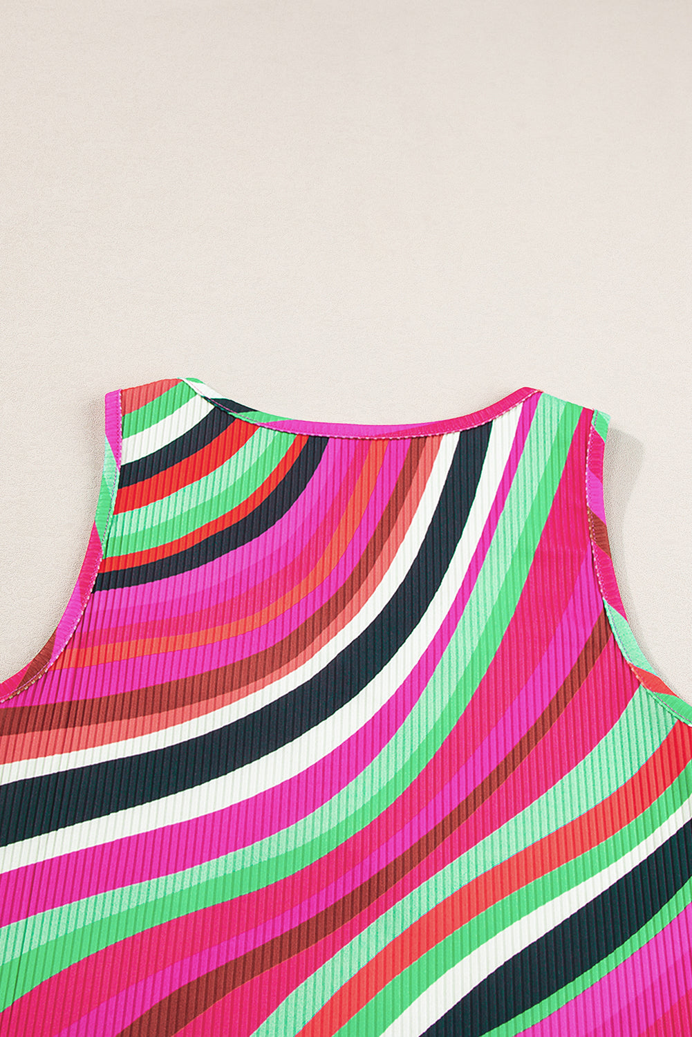 Purple Wavy Striped Top