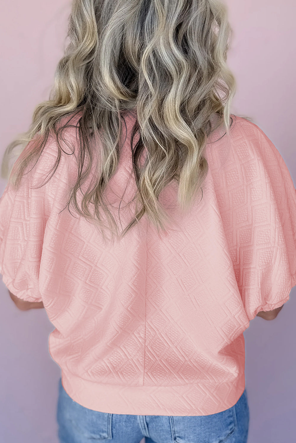 Light Pink Striped Collar Blouse