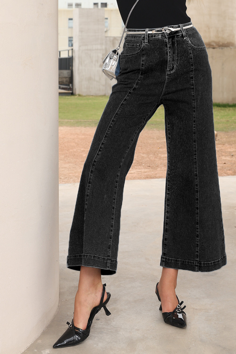 Black Flared Jeans