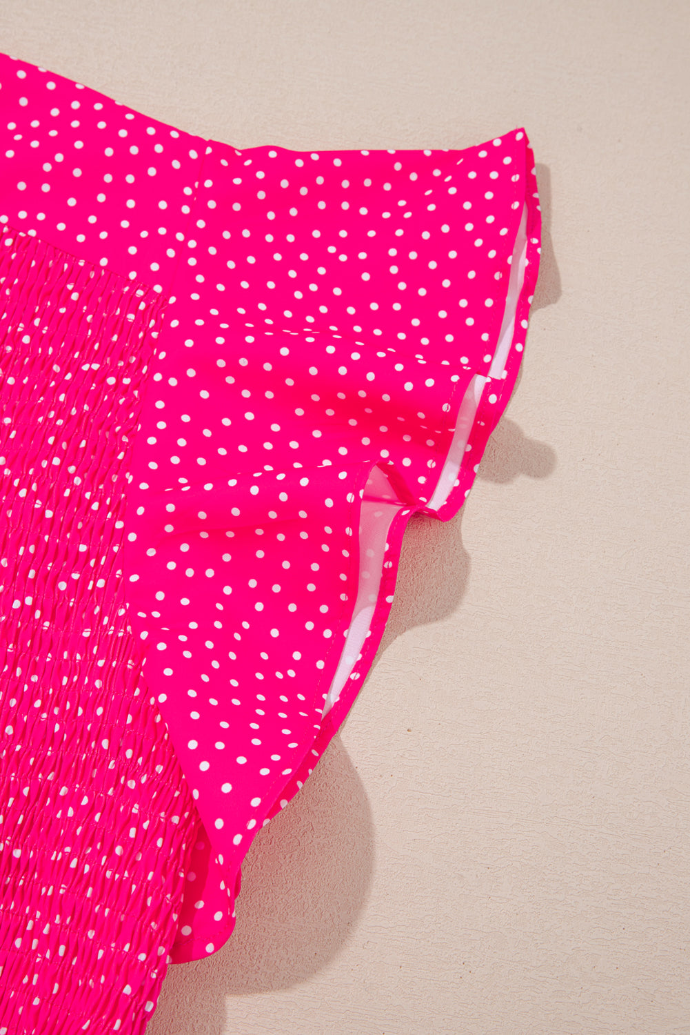 Rose Polka Dot Print Midi Dress