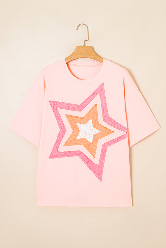 Light Pink Lace Star Shirt