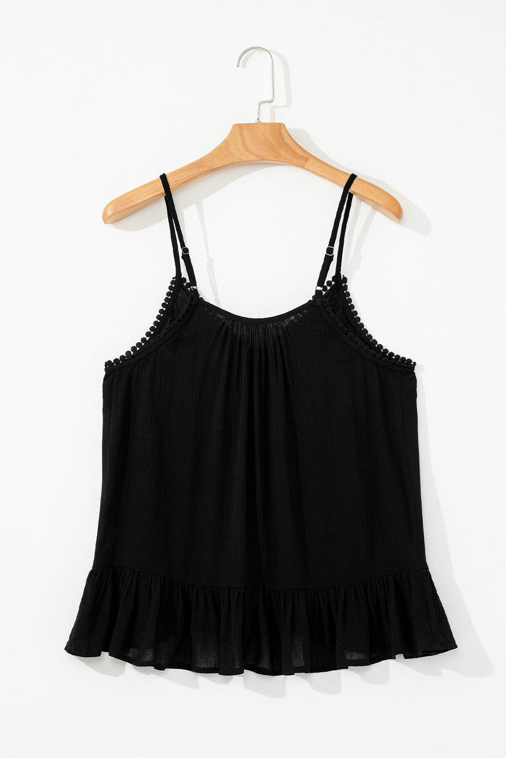 Black Floral Embroidery Top