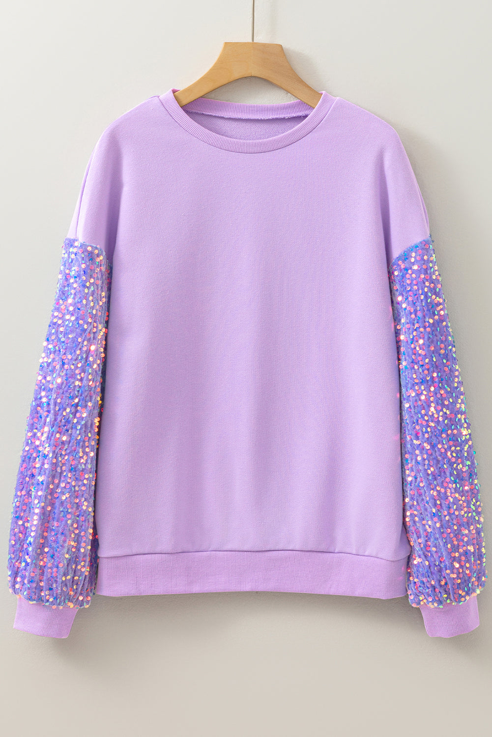 Orchid Petal Sequin Pullover Top