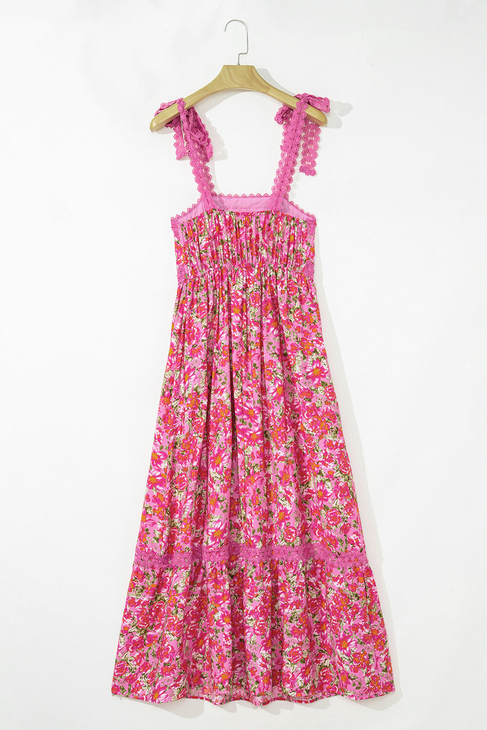 Rose Floral Lace Maxi Dress