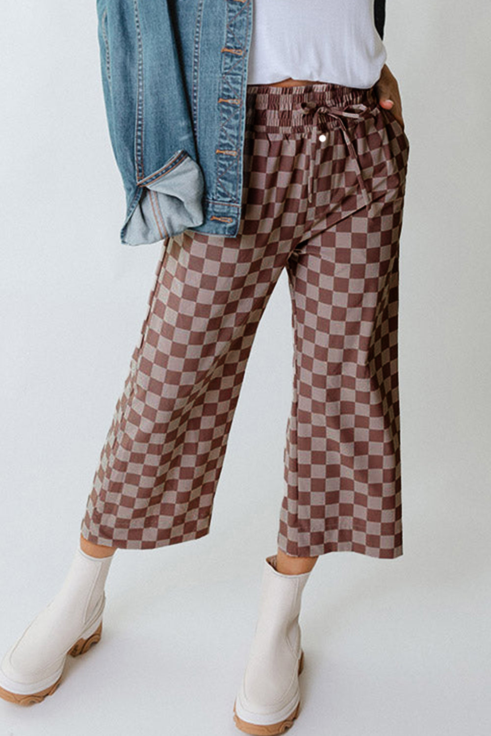 Khaki Checkered Pants