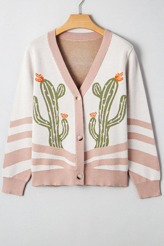 Apricot Desert Cactus Cardigan