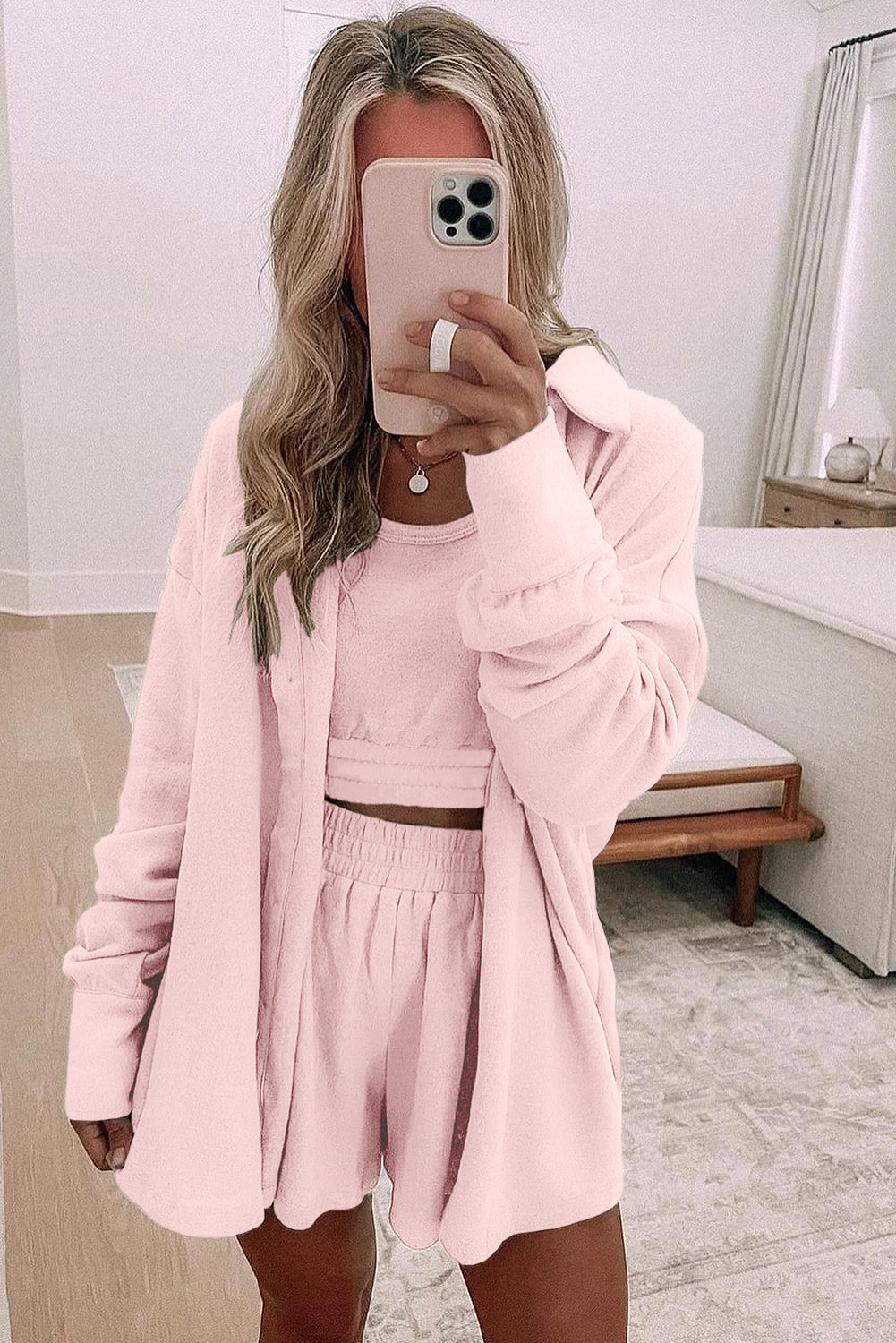 Light Pink 3 Pc Lounge Set