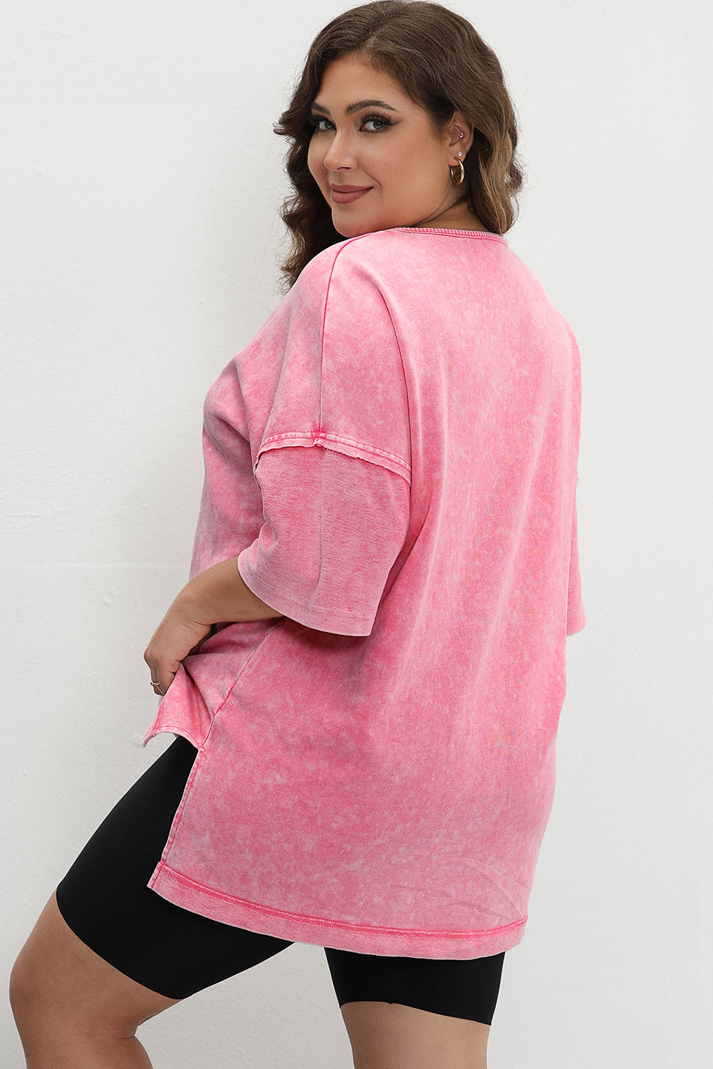 Strawberry Pink Mineral Wash Top