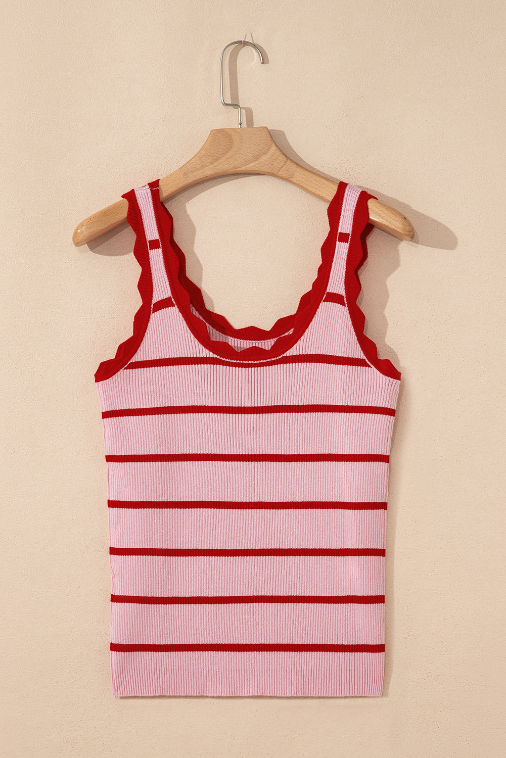 Rose Stripe Sleeveless Sweater Vest