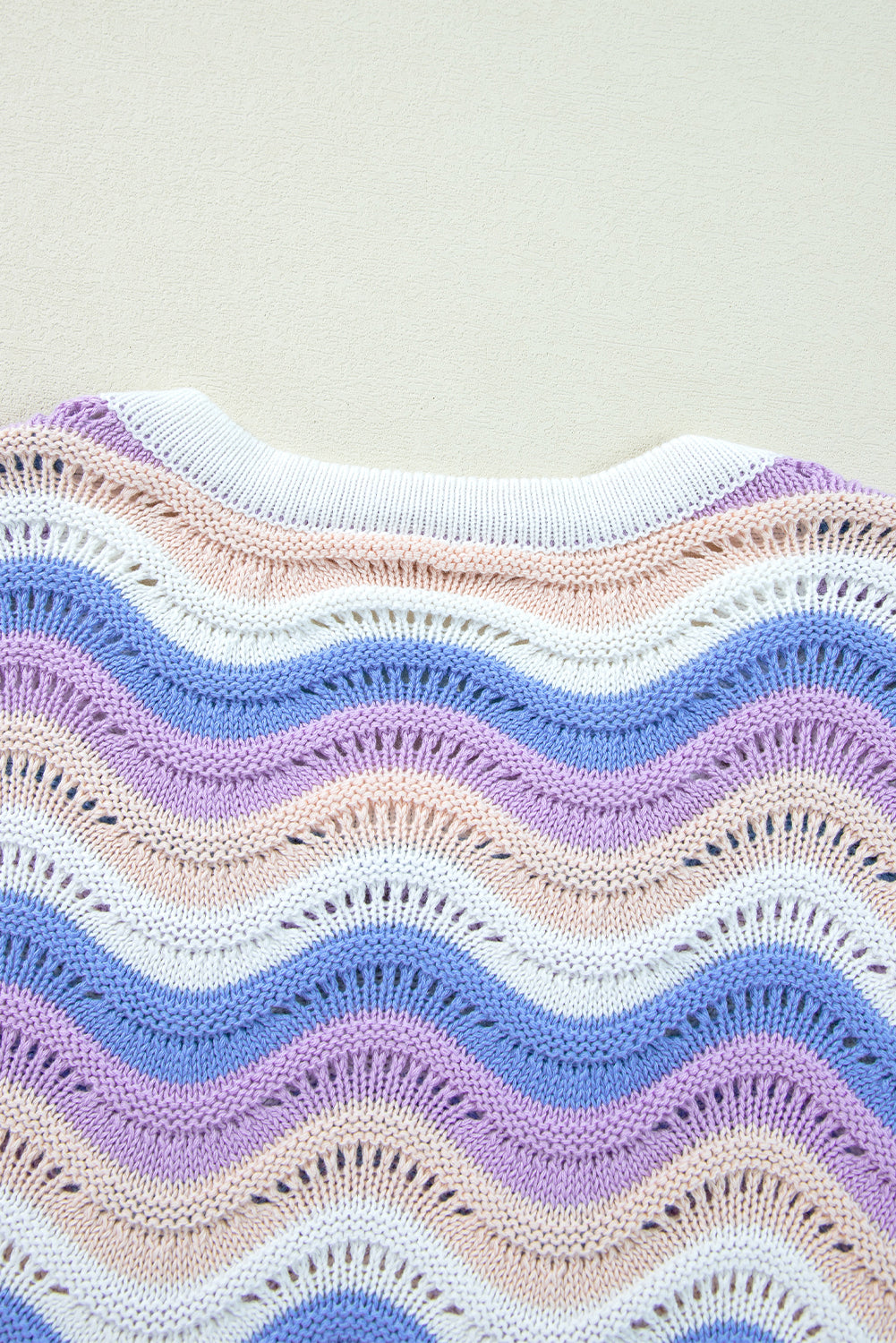 Purple Stripe Wavy Sweater