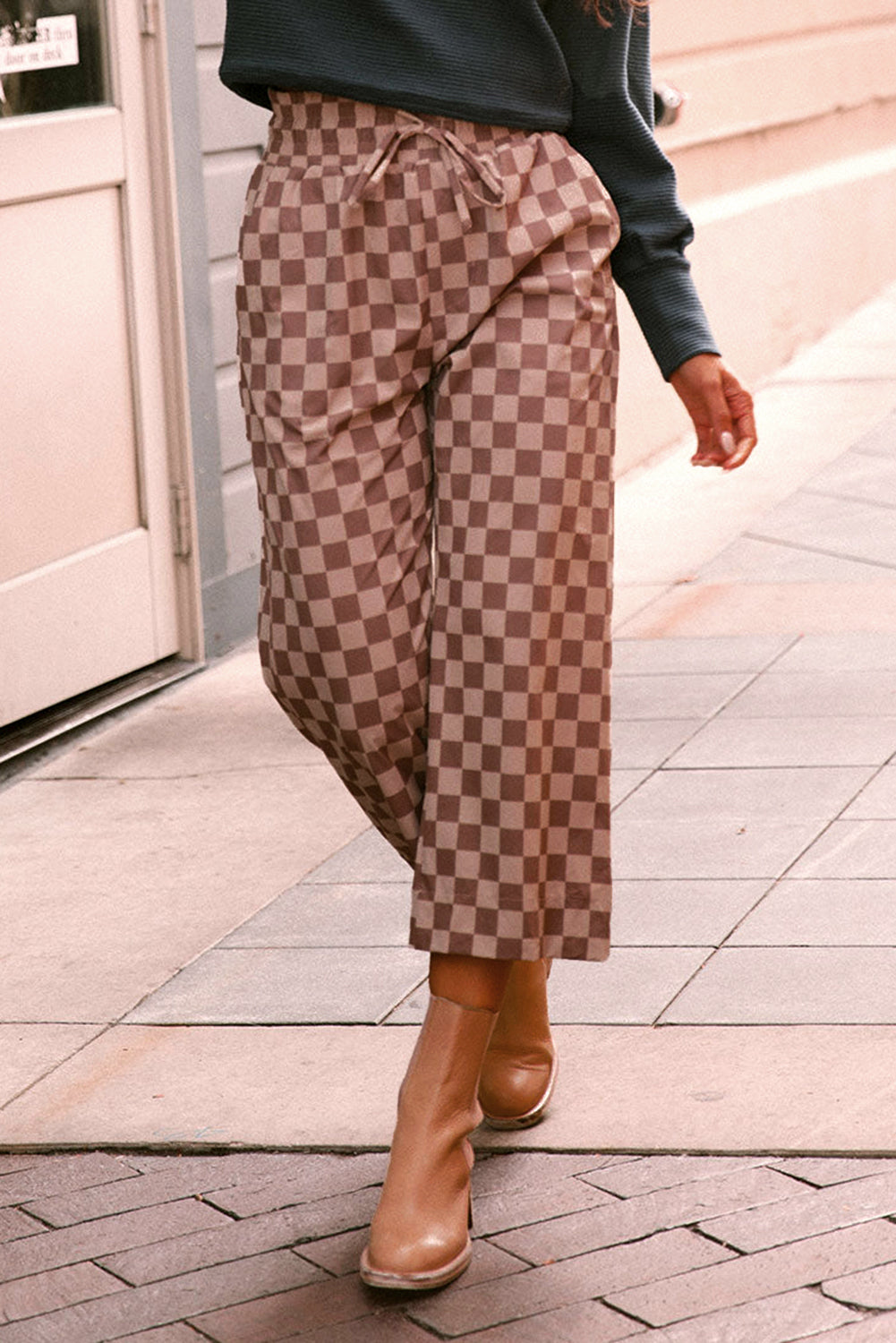 Khaki Checkered Pants