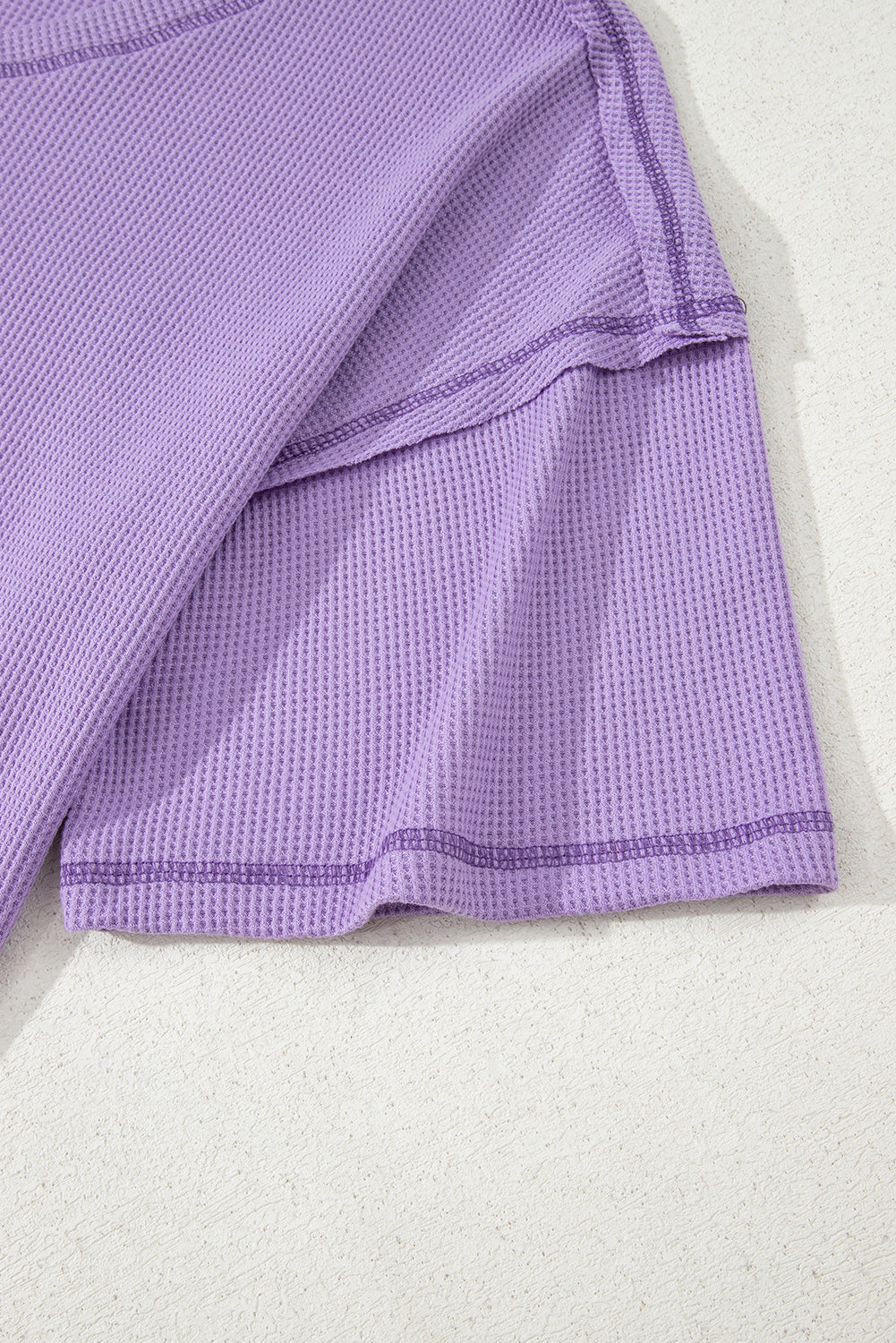Purple V Neck Textured Top