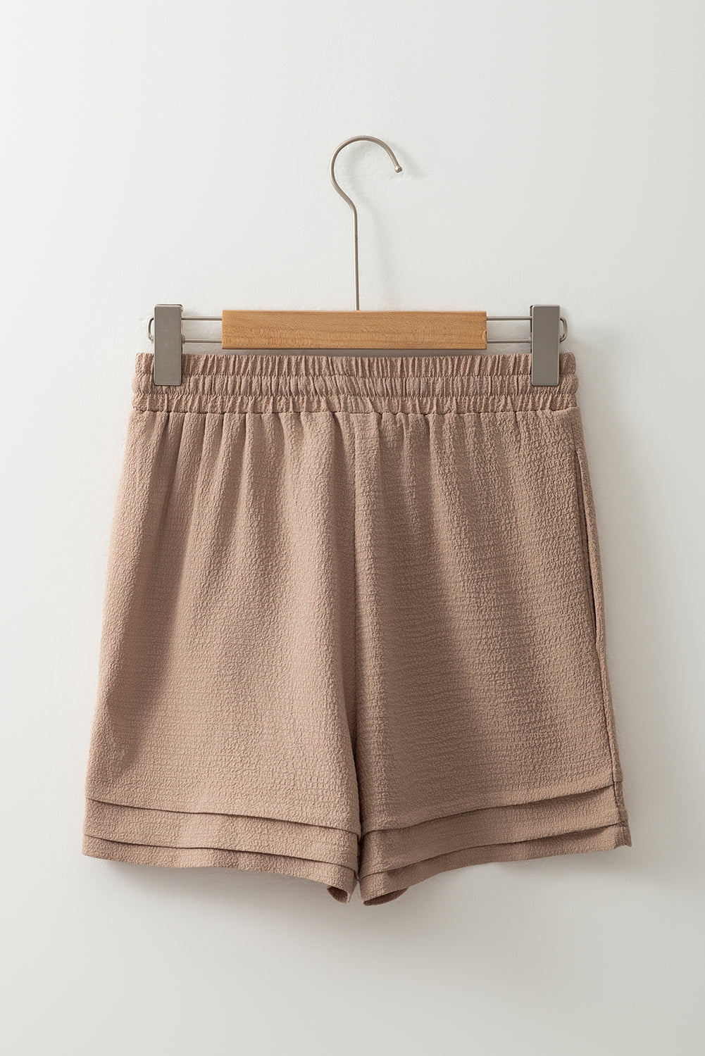 Straw Yellow Textured Shorts