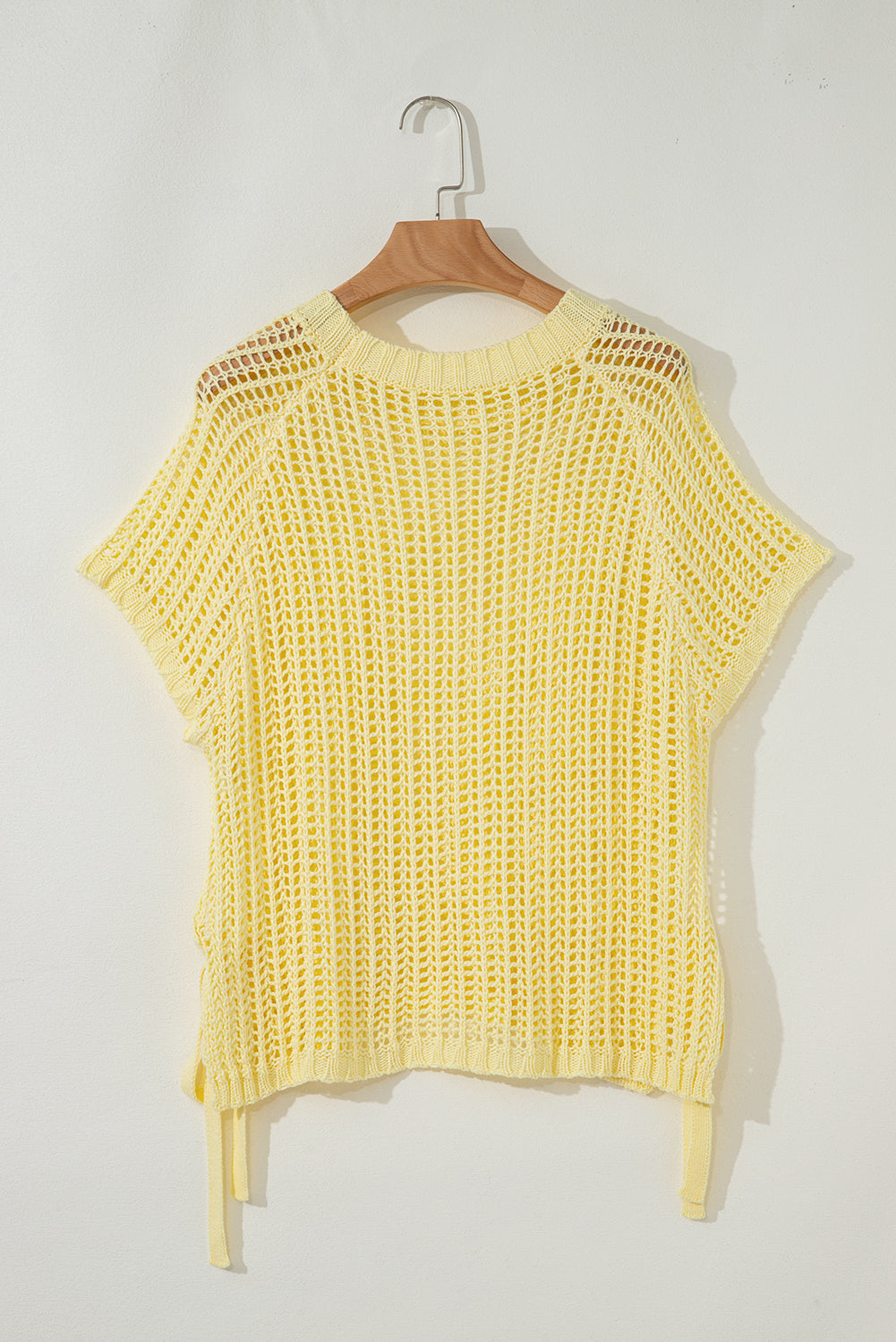 Yellow Cream Crochet Sweater Top