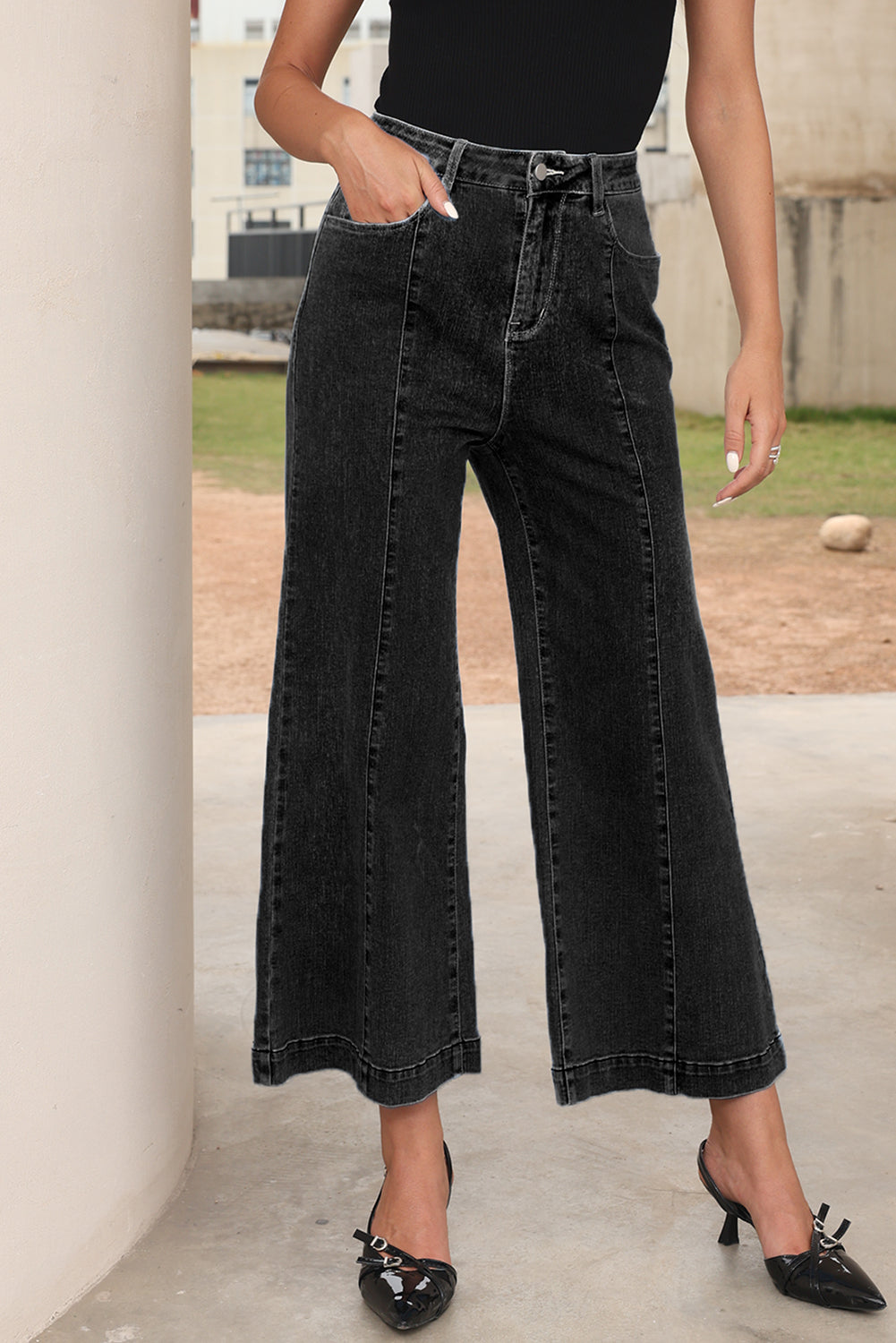 Black Flared Jeans