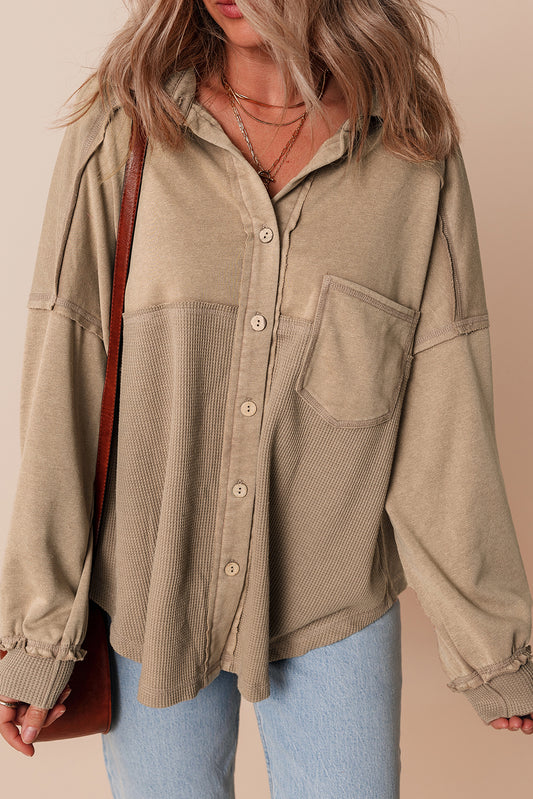 Mineral Wash Textured Shacket