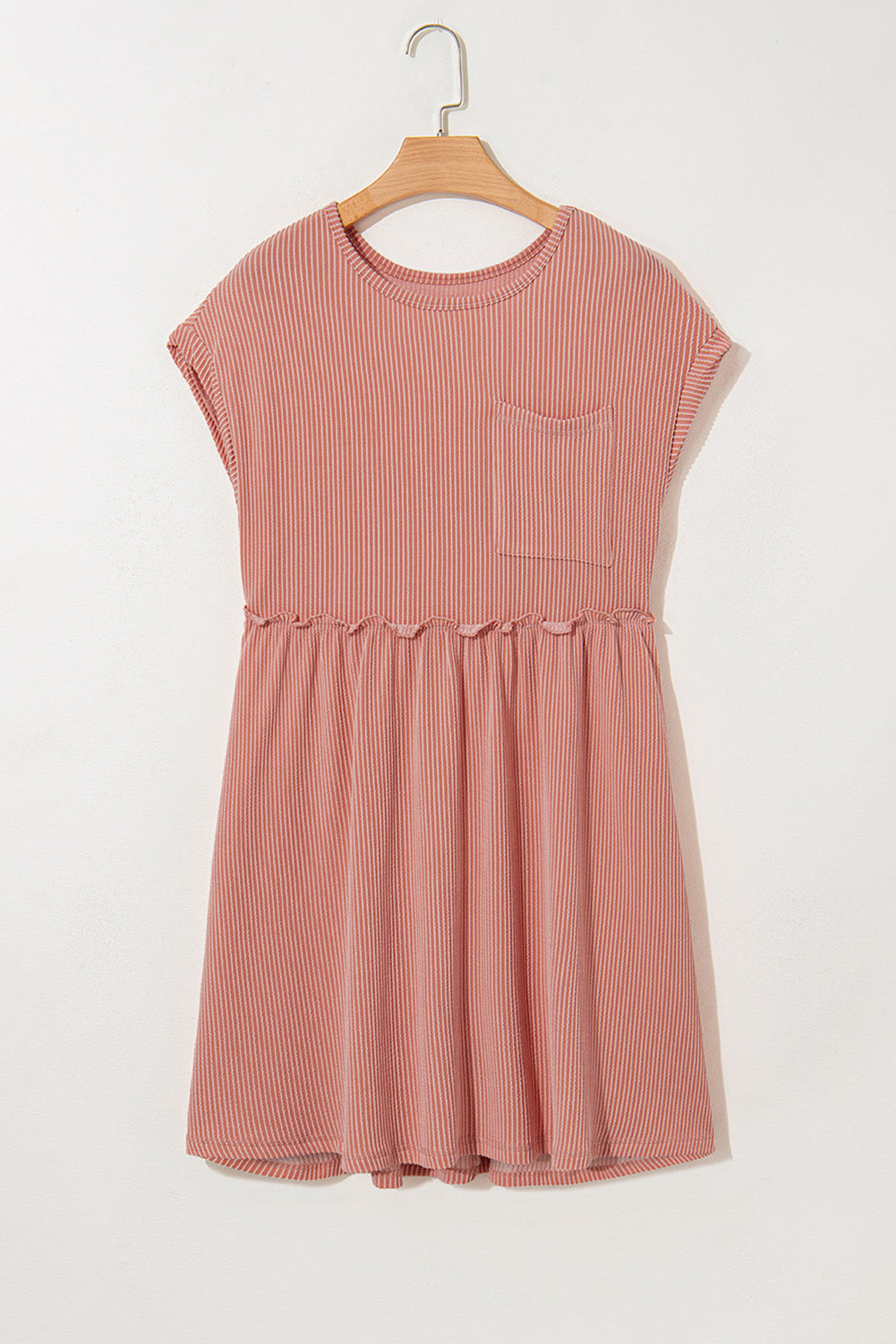 Dusty Pink Mini Dress with Pockets